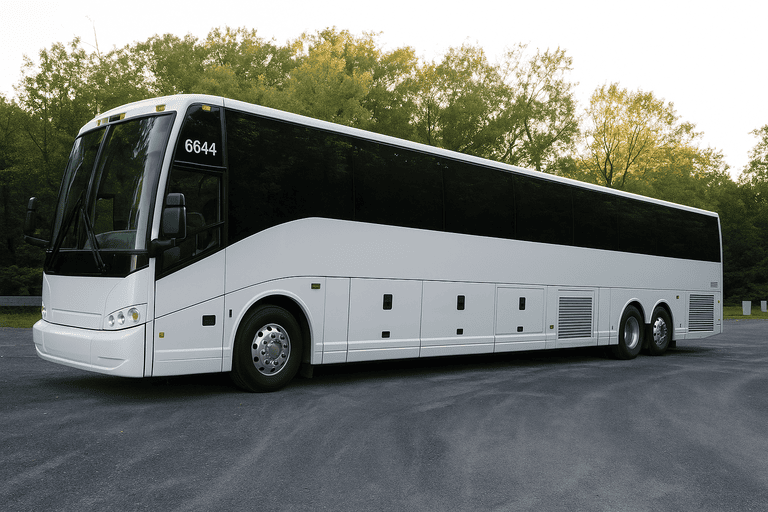 exterior of Evanston Coach Bus Service coach bus